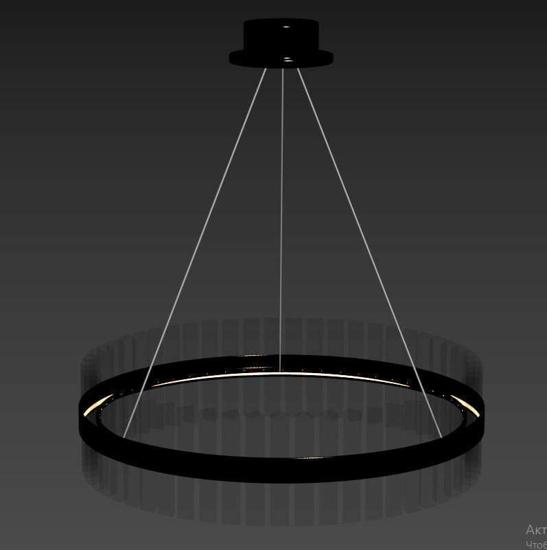 GOLD CRYSTAL CHANDELIER 3D model_3