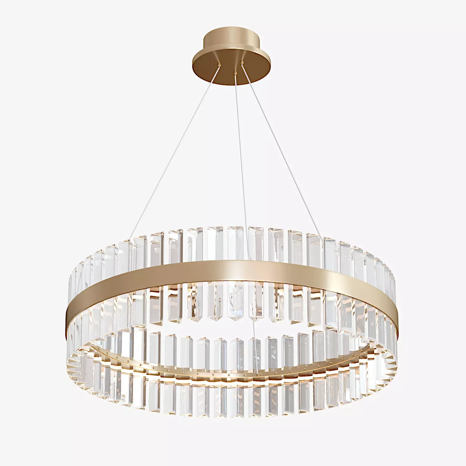 GOLD CRYSTAL CHANDELIER 3D model_0