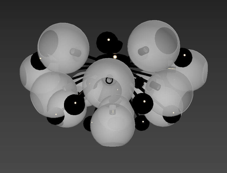 Soleil chandelier 3D model_2