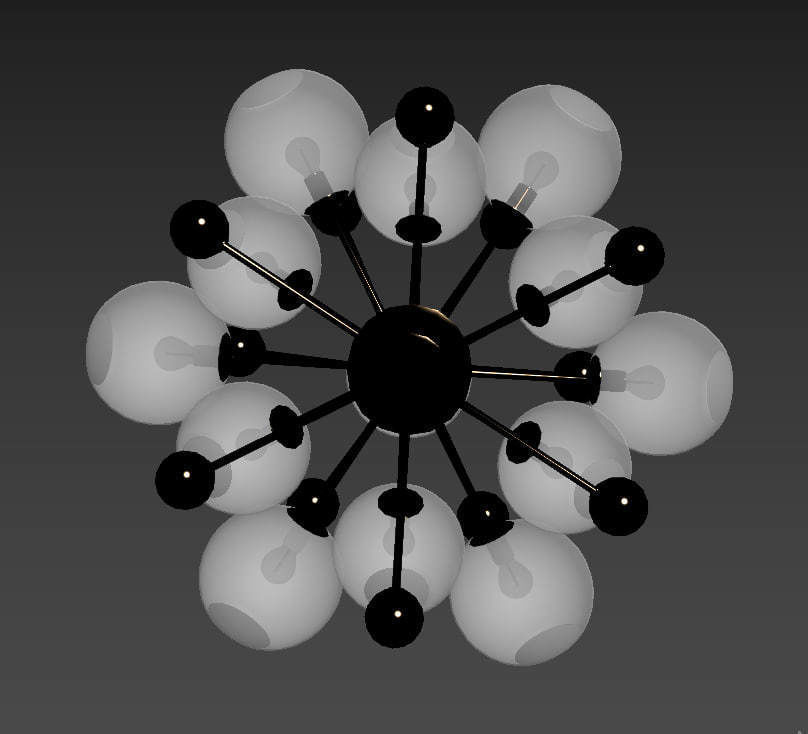 Soleil chandelier 3D model_7