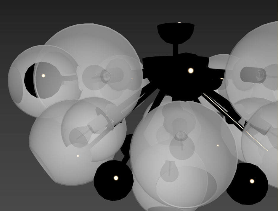 Soleil chandelier 3D model_5