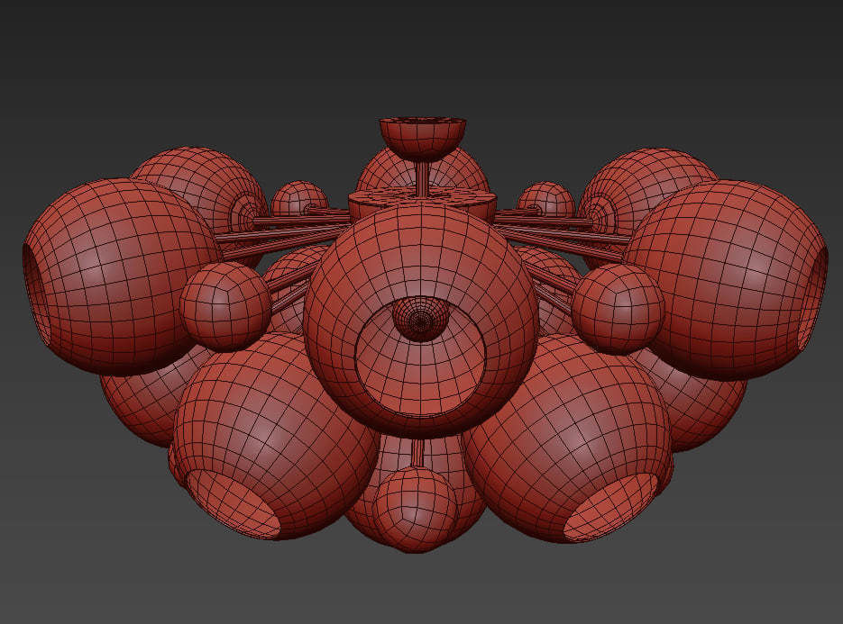 Soleil chandelier 3D model_4