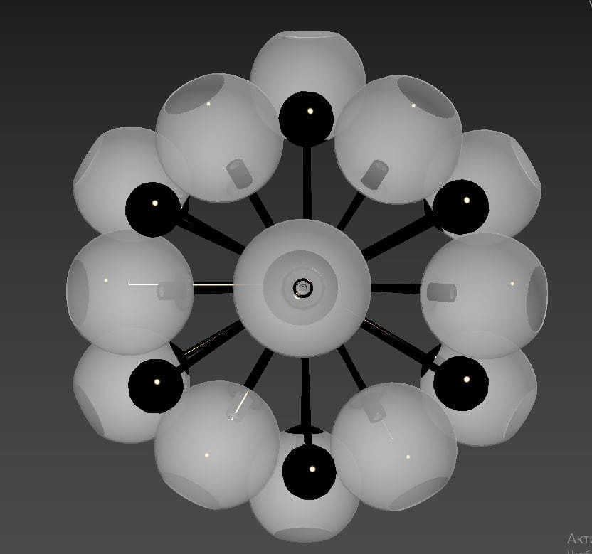 Soleil chandelier 3D model_6
