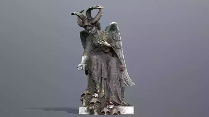 woman angel Low-poly 3D model