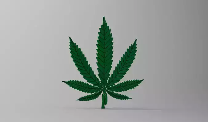 marijuana pendant 3D print model