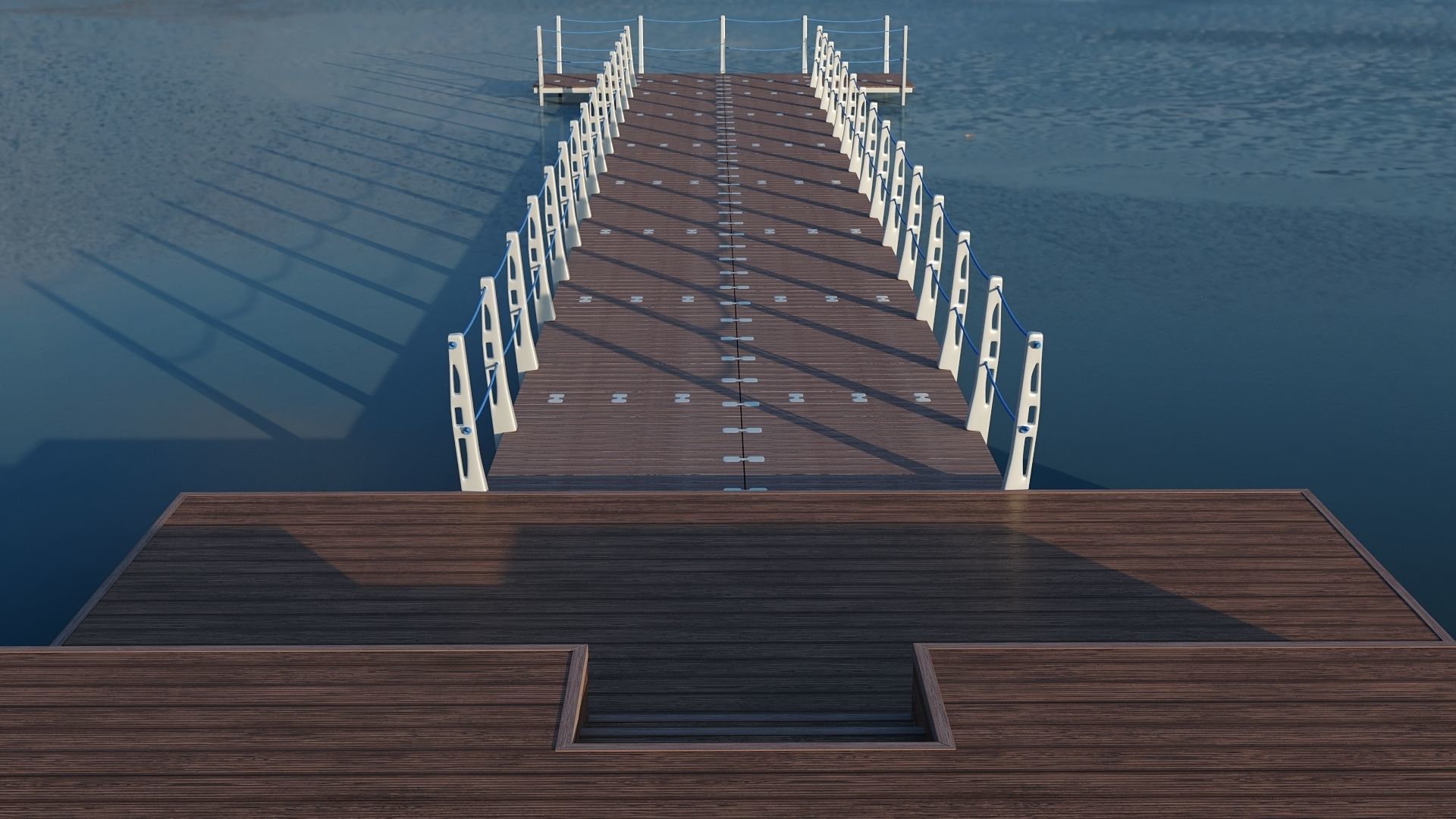 Pier Jetty Low-poly 3D model_4