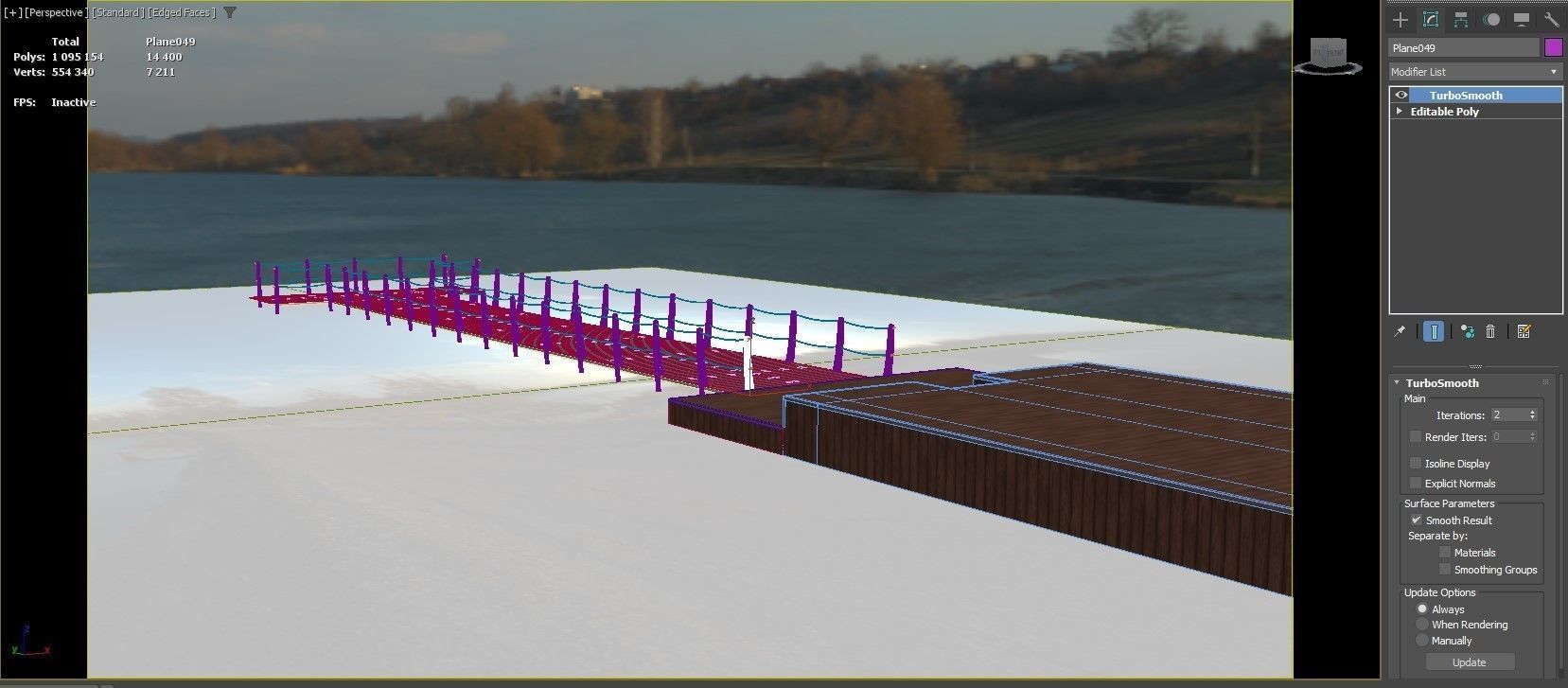 Pier Jetty Low-poly 3D model_15