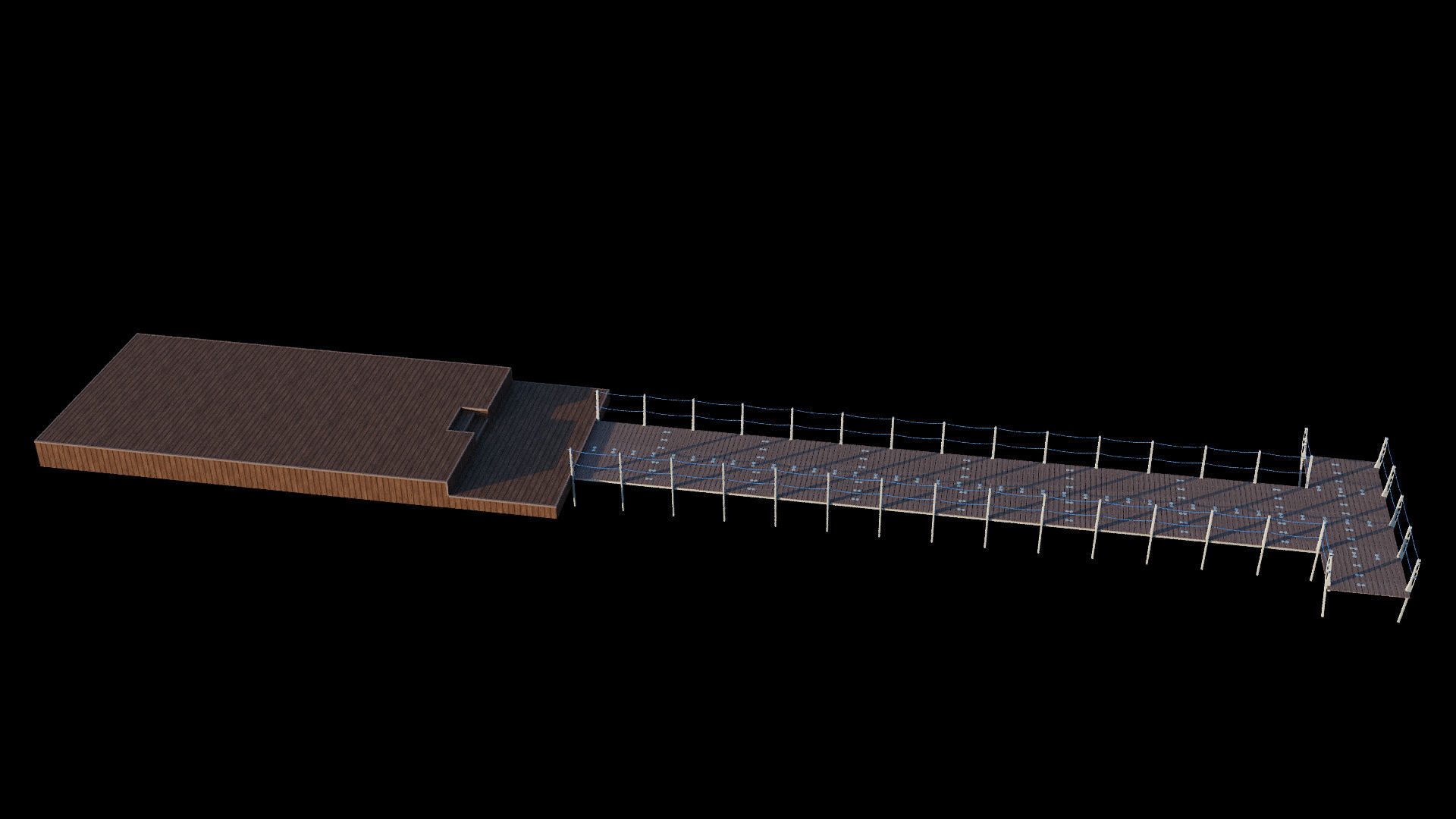 Pier Jetty Low-poly 3D model_11