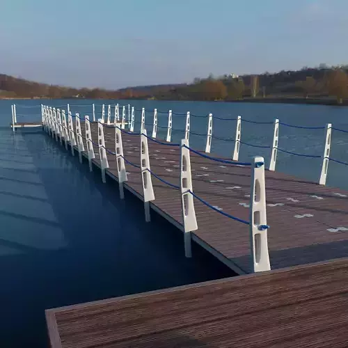Pier Jetty Low-poly 3D model