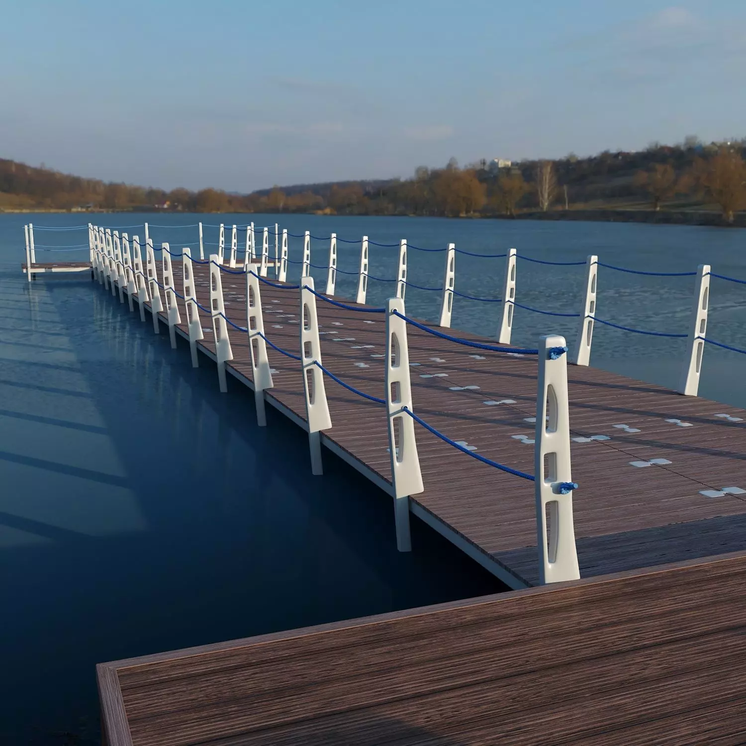 Pier Jetty Low-poly 3D model_0