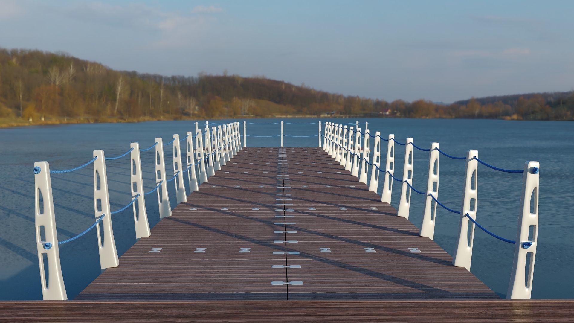 Pier Jetty Low-poly 3D model_3