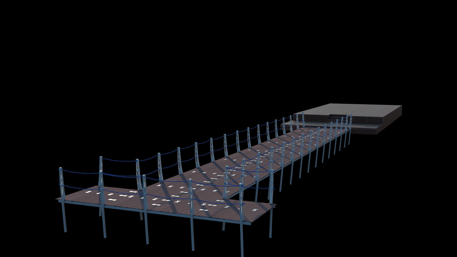 Pier Jetty Low-poly 3D model_10