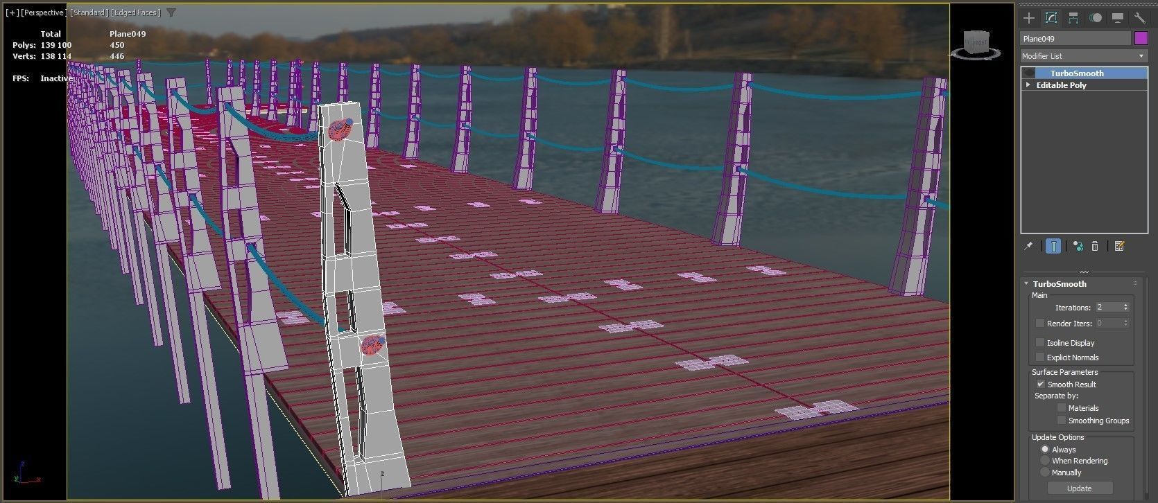 Pier Jetty Low-poly 3D model_14