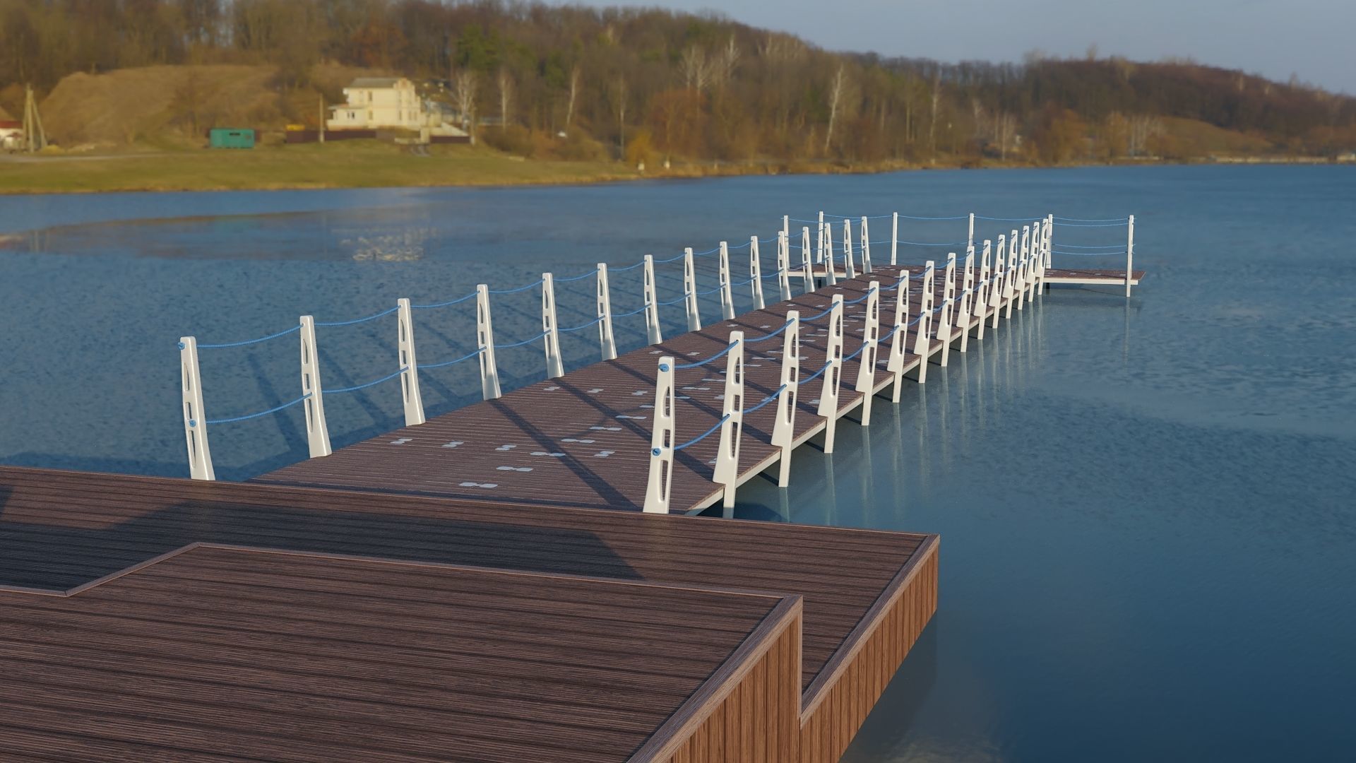 Pier Jetty Low-poly 3D model_2
