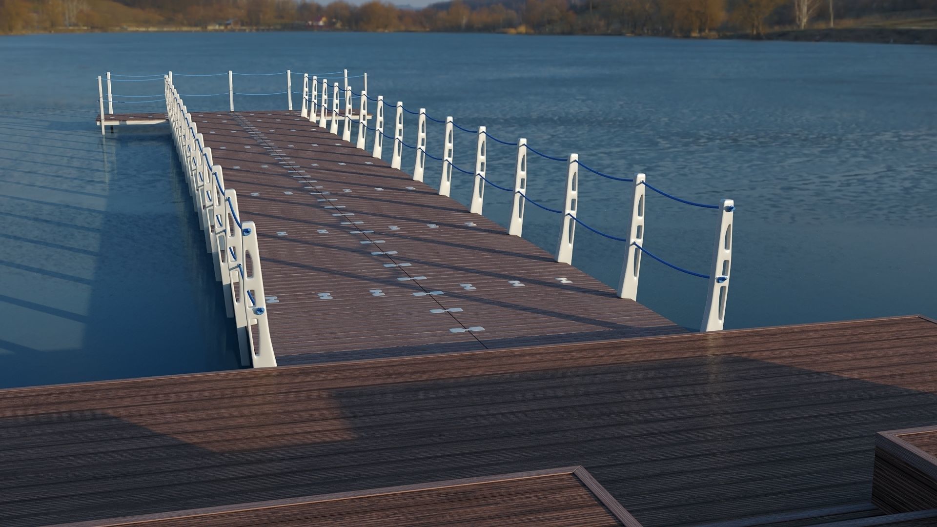 Pier Jetty Low-poly 3D model_1