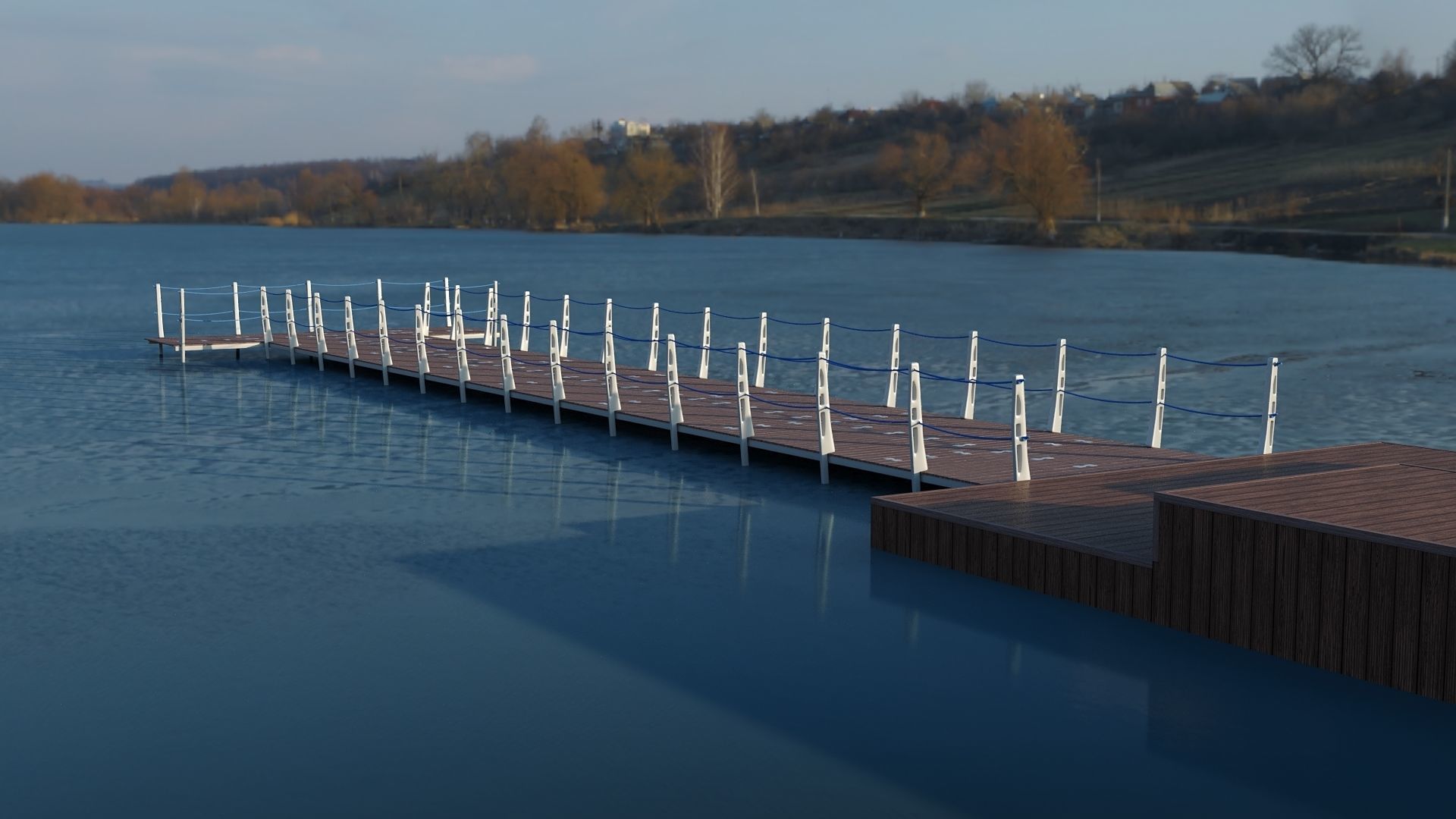 Pier Jetty Low-poly 3D model_6