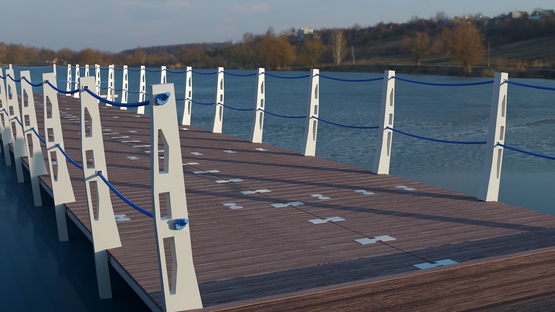 Pier Jetty Low-poly 3D model_12
