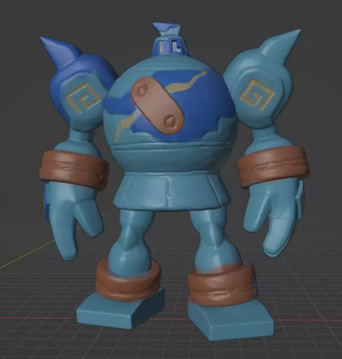 Golurk 3D print model_0