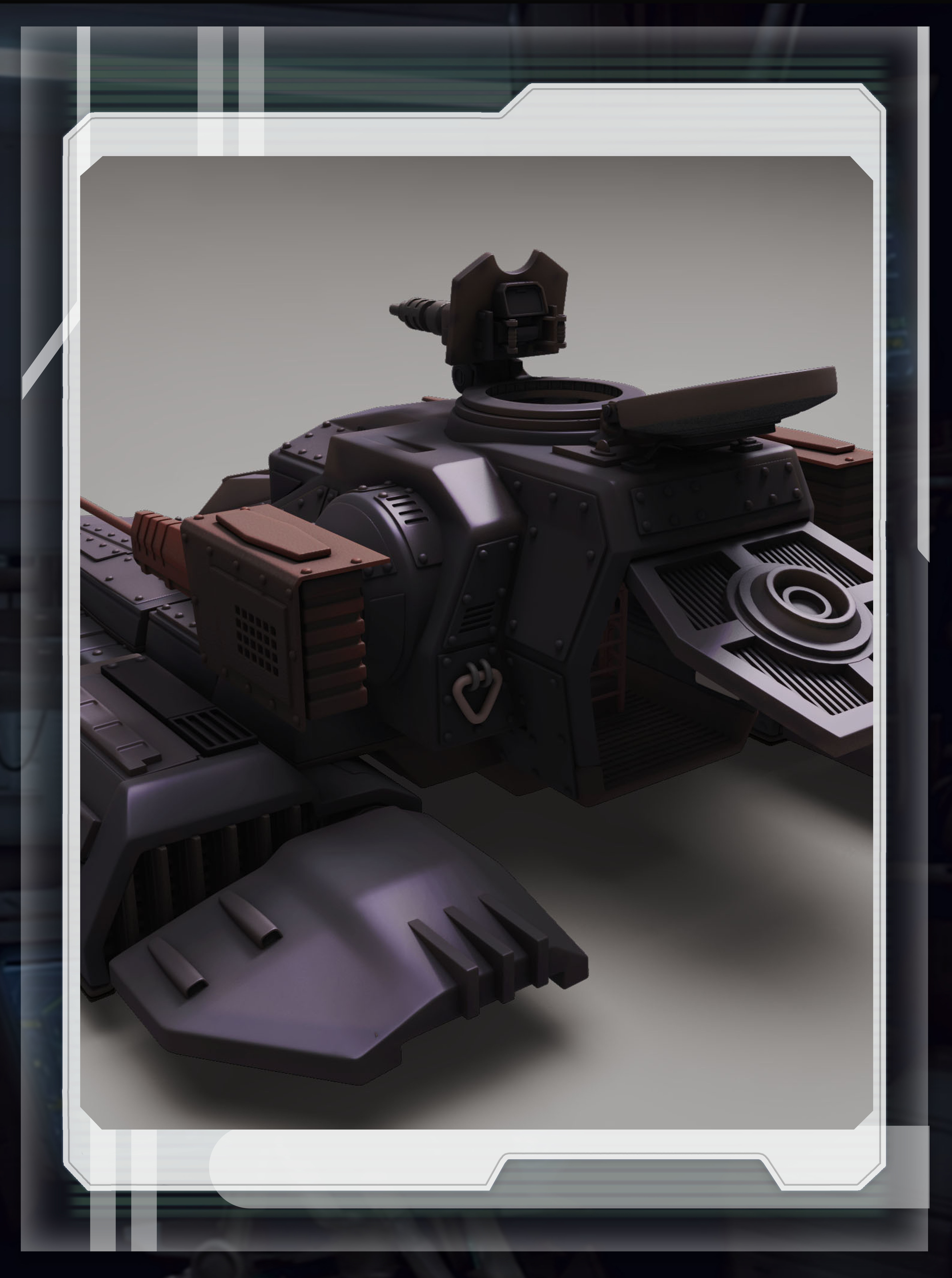 star wars 3d printable high detailed  tx-130 hover tank 3D print model_4