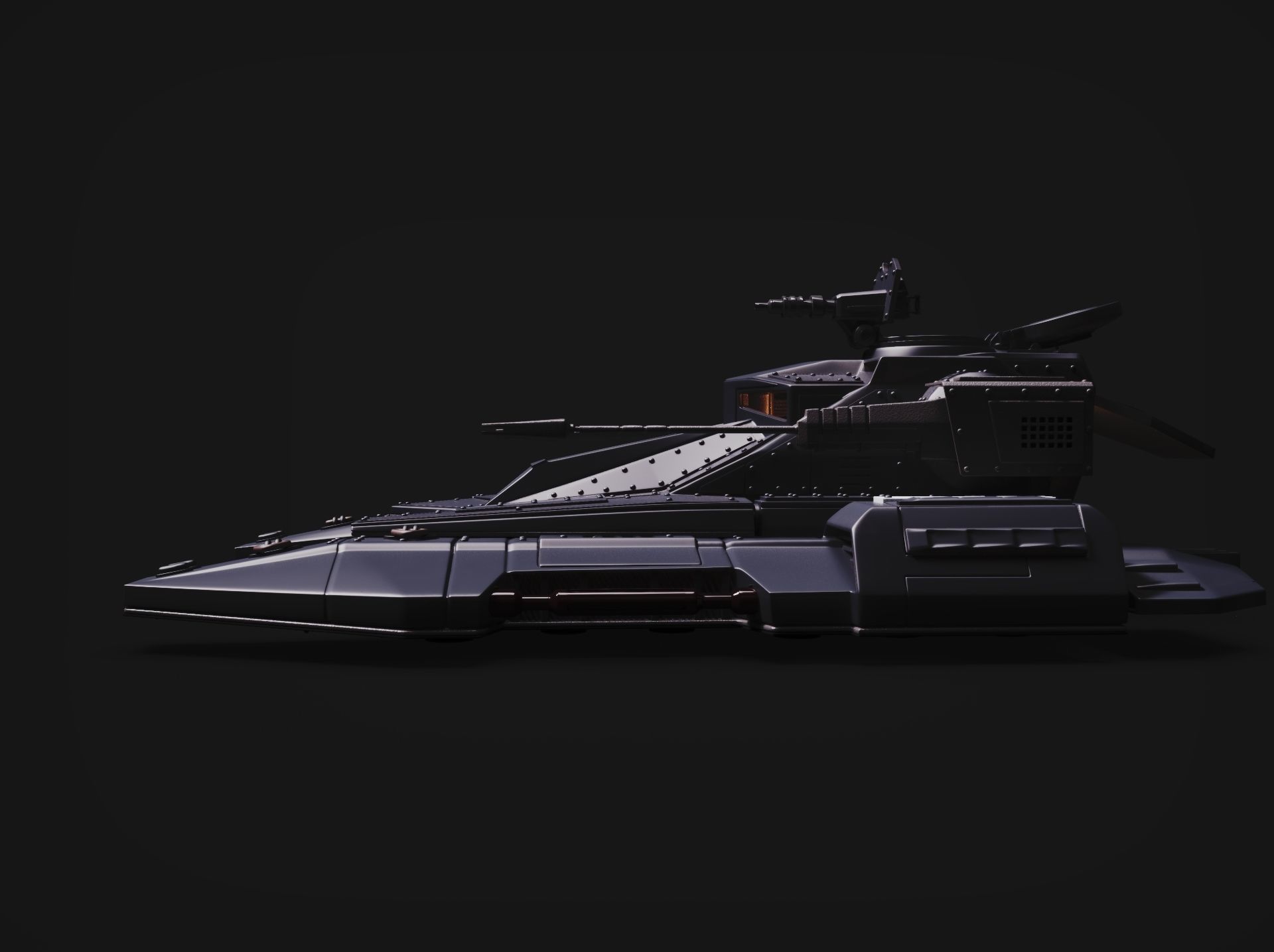 star wars 3d printable high detailed  tx-130 hover tank 3D print model_10