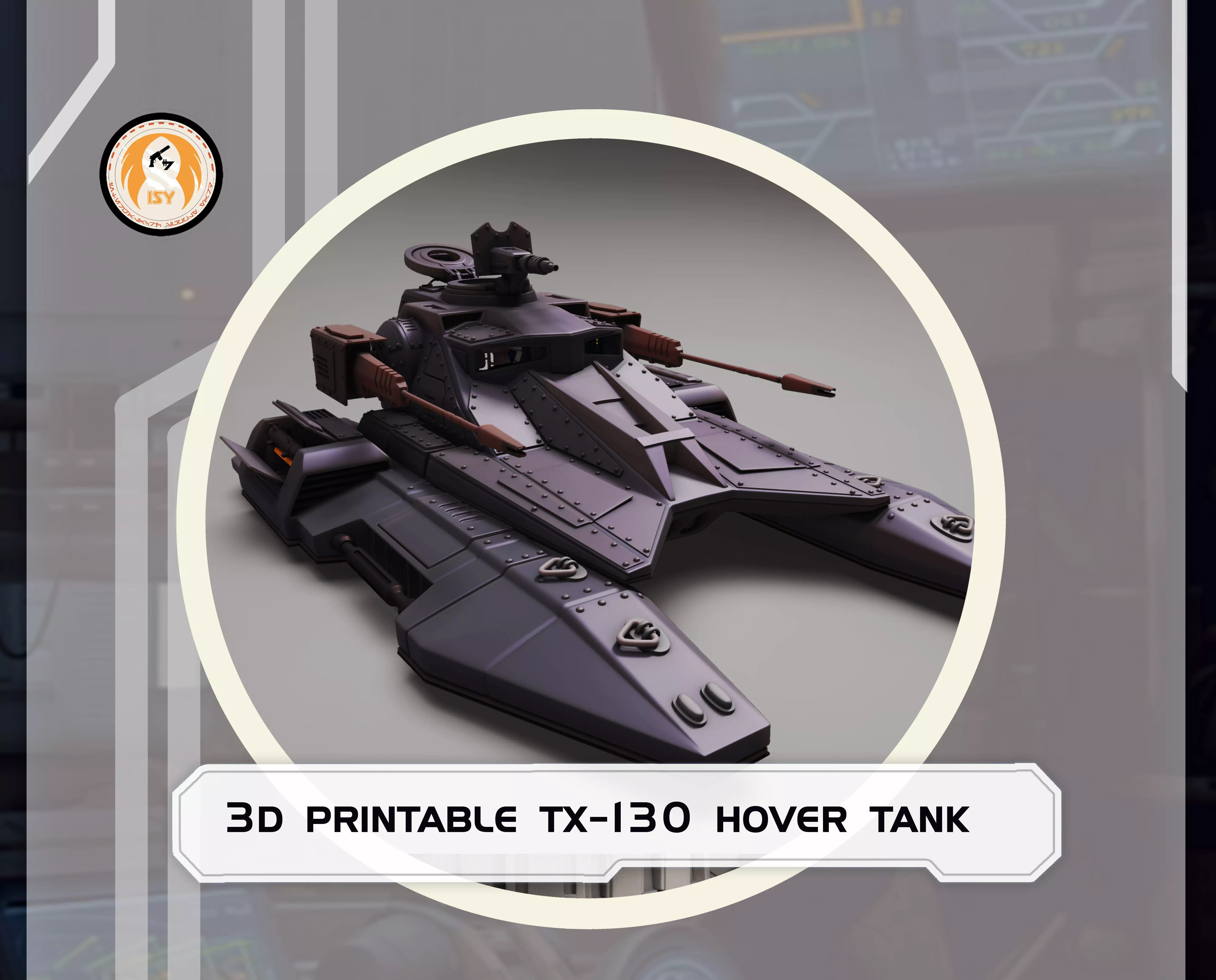 star wars 3d printable high detailed  tx-130 hover tank 3D print model_0