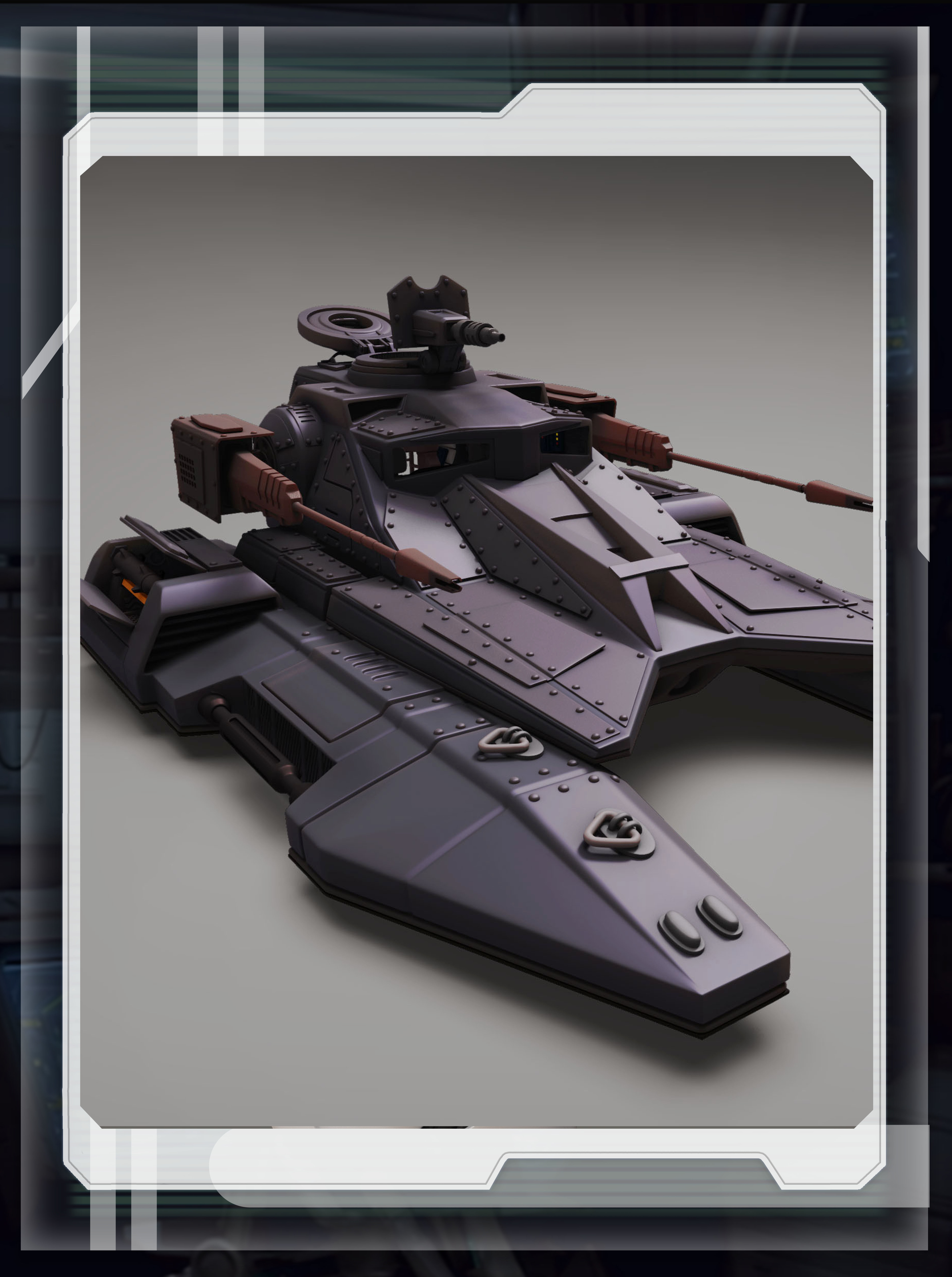 star wars 3d printable high detailed  tx-130 hover tank 3D print model_2