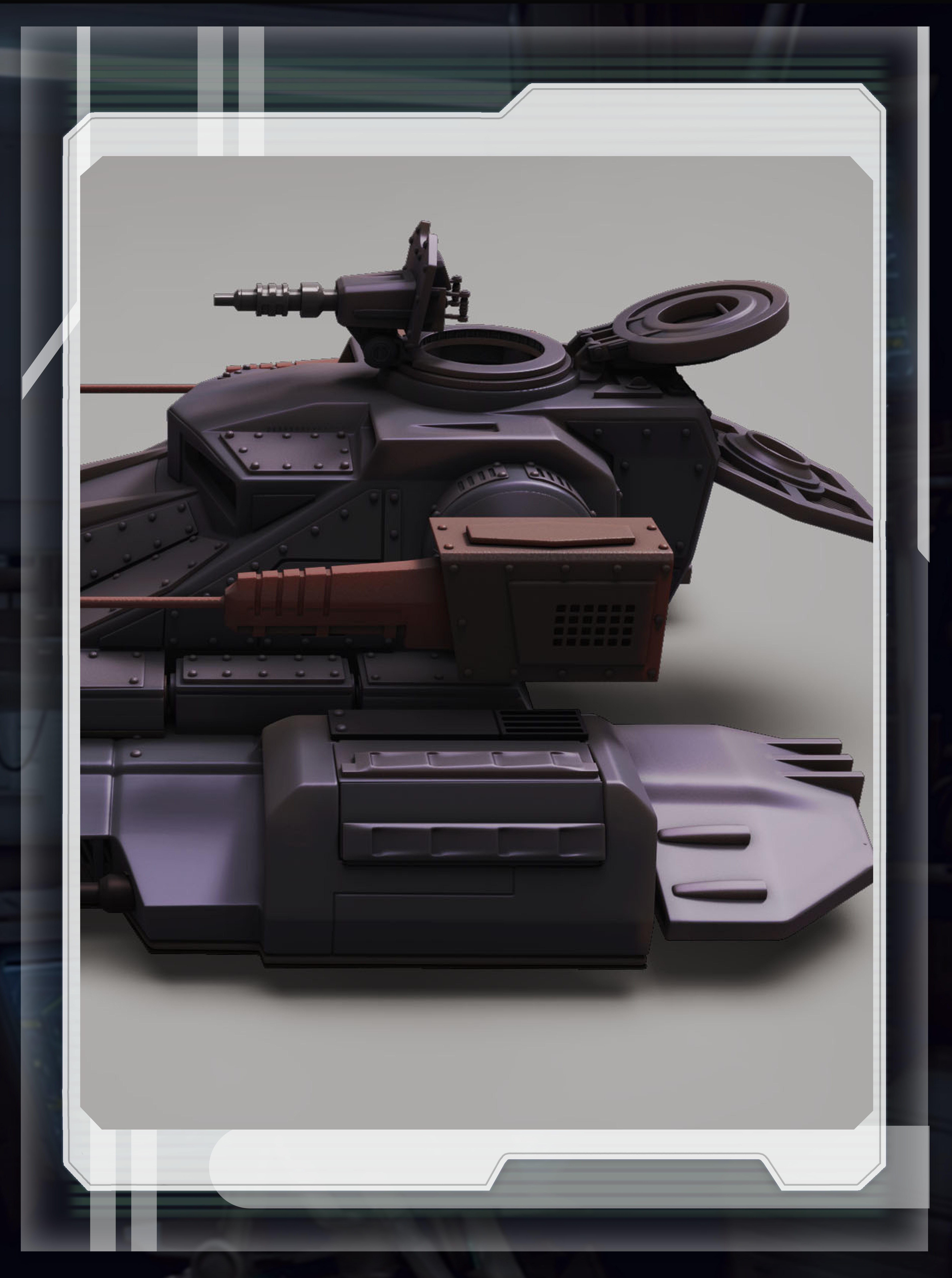 star wars 3d printable high detailed  tx-130 hover tank 3D print model_3