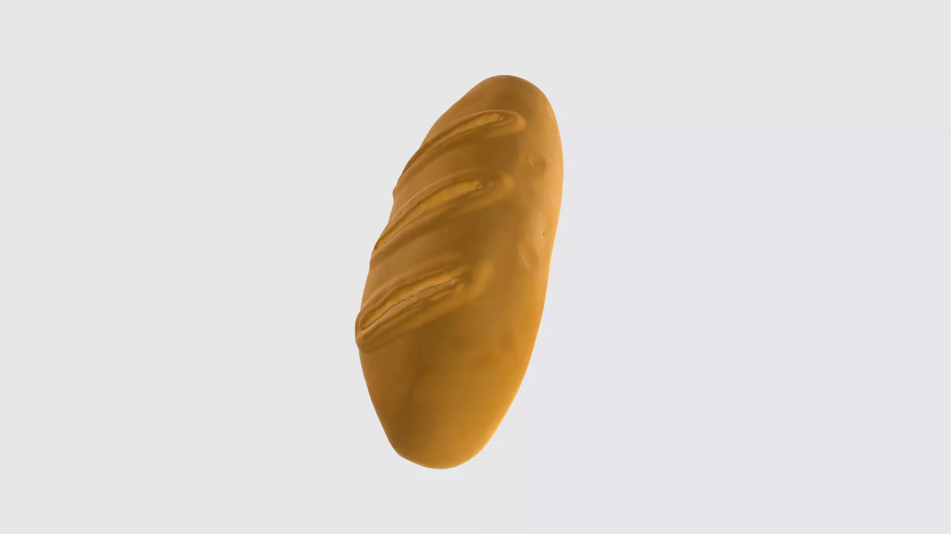 Bread Low-poly 3D model_0