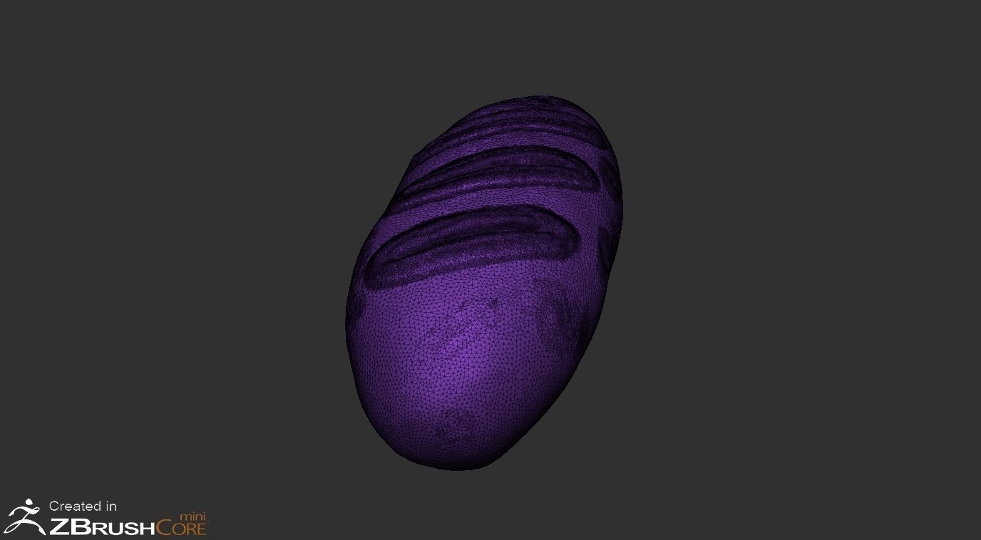 Bread Low-poly 3D model_3