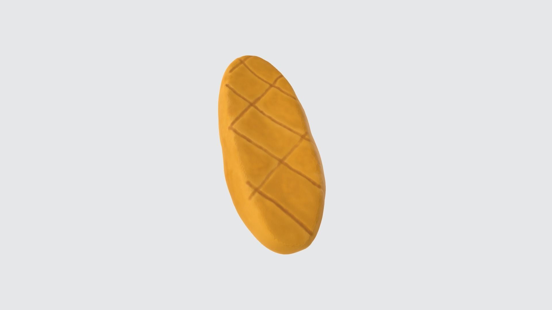 Bread Low-poly 3D model_2