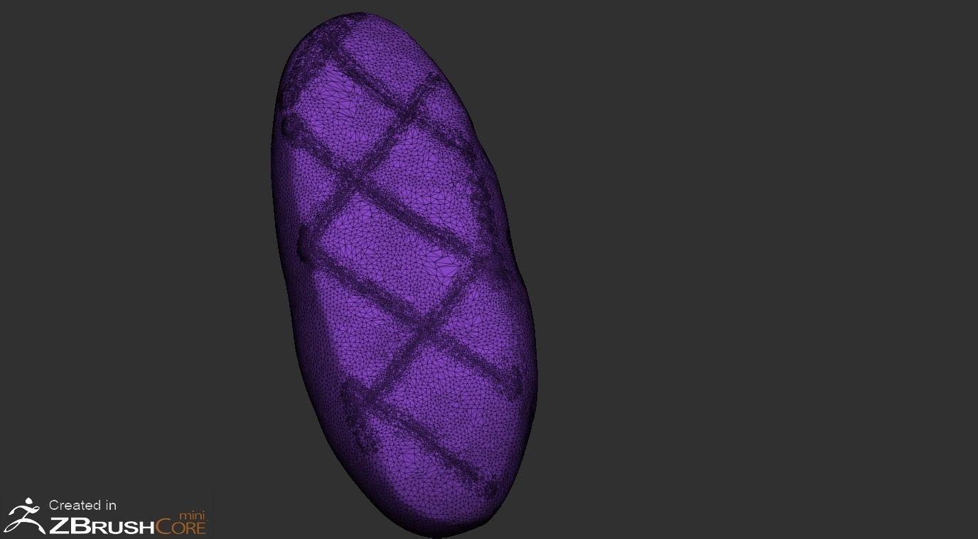 Bread Low-poly 3D model_5