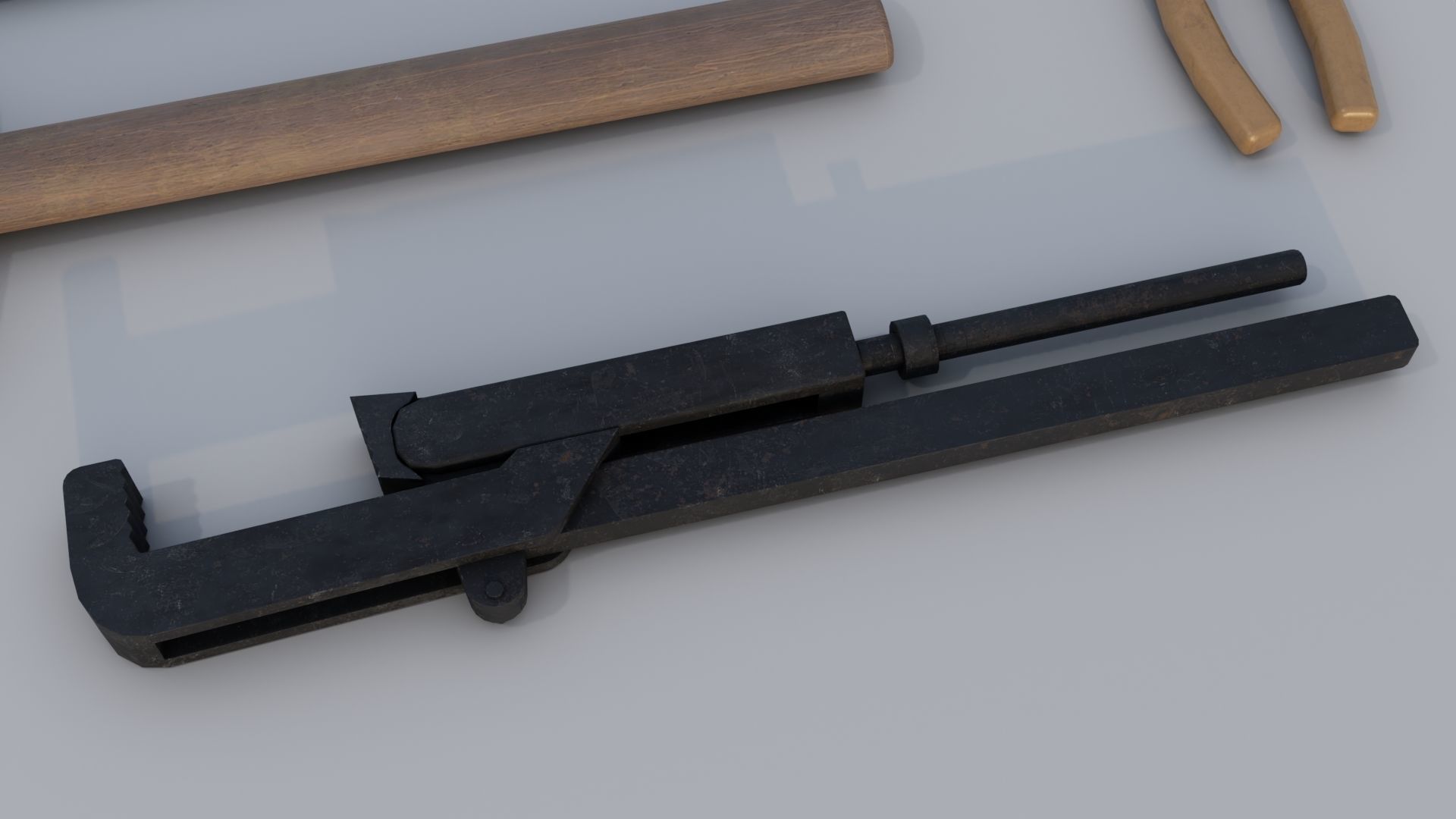 Set of tools PBR Low Poly Free low-poly 3D model_2