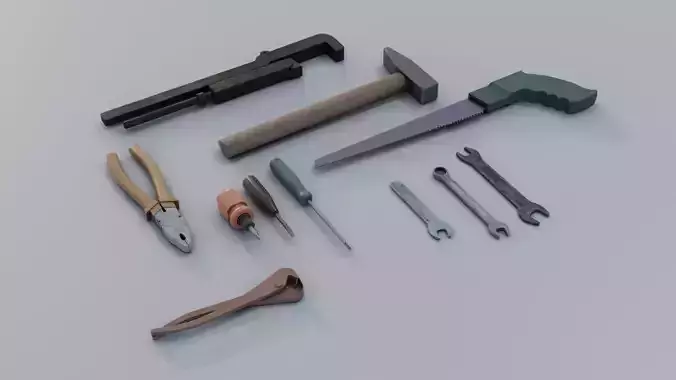 Set of tools PBR Low Poly