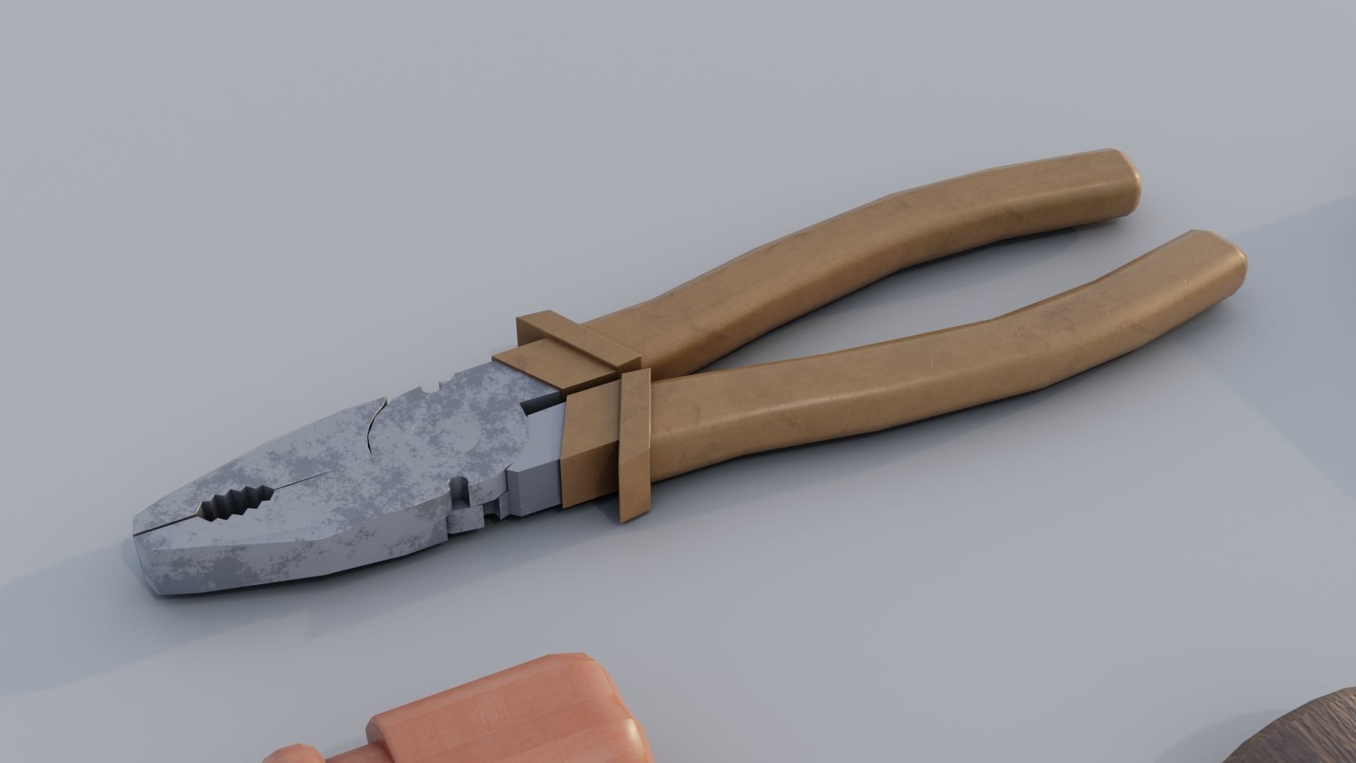 Set of tools PBR Low Poly Free low-poly 3D model_8