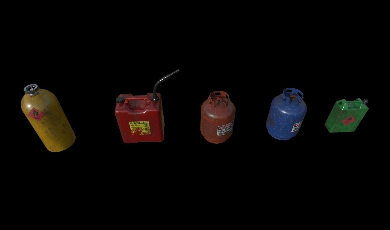 Gas Station Pack Low-poly 3D model_12