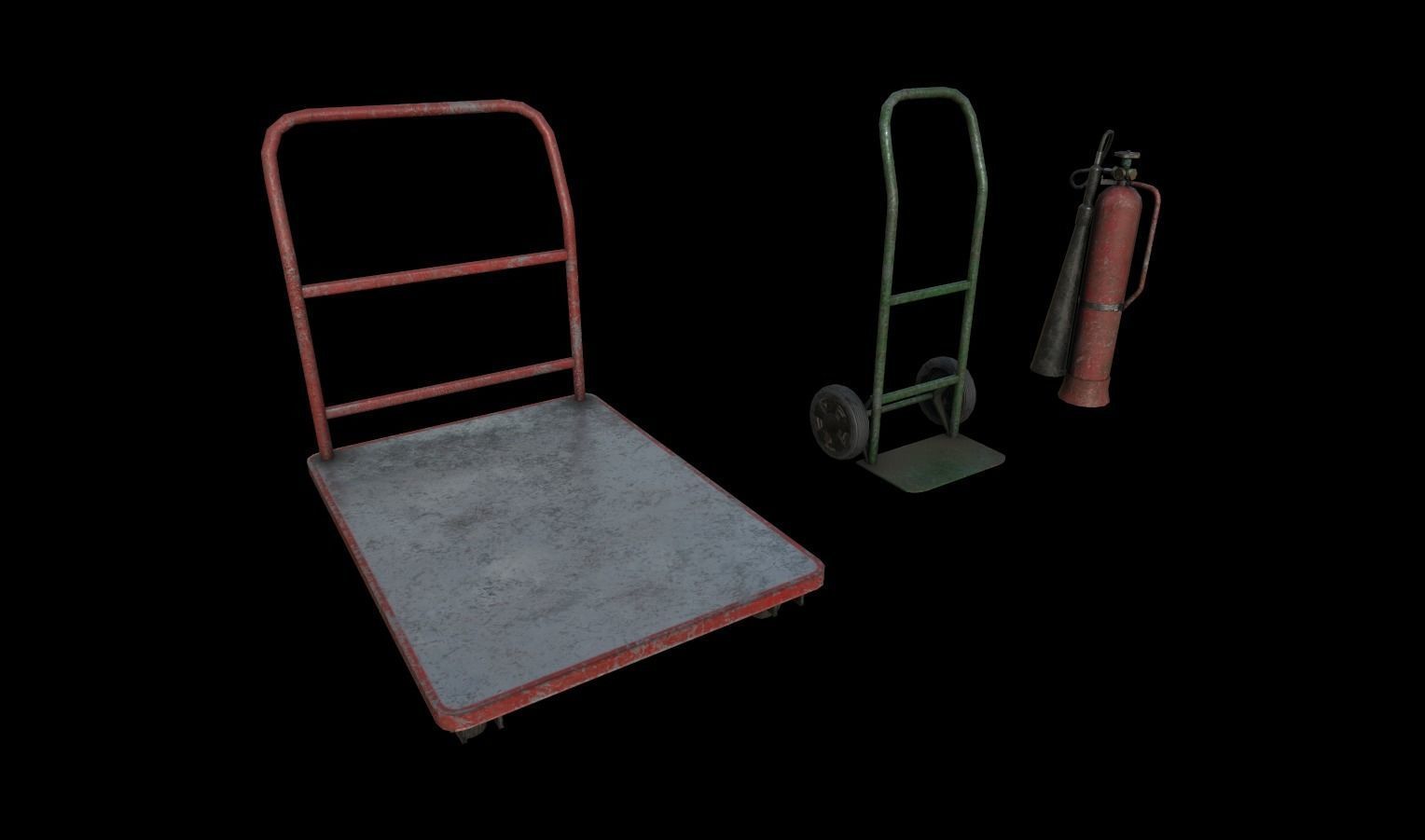 Gas Station Pack Low-poly 3D model_14