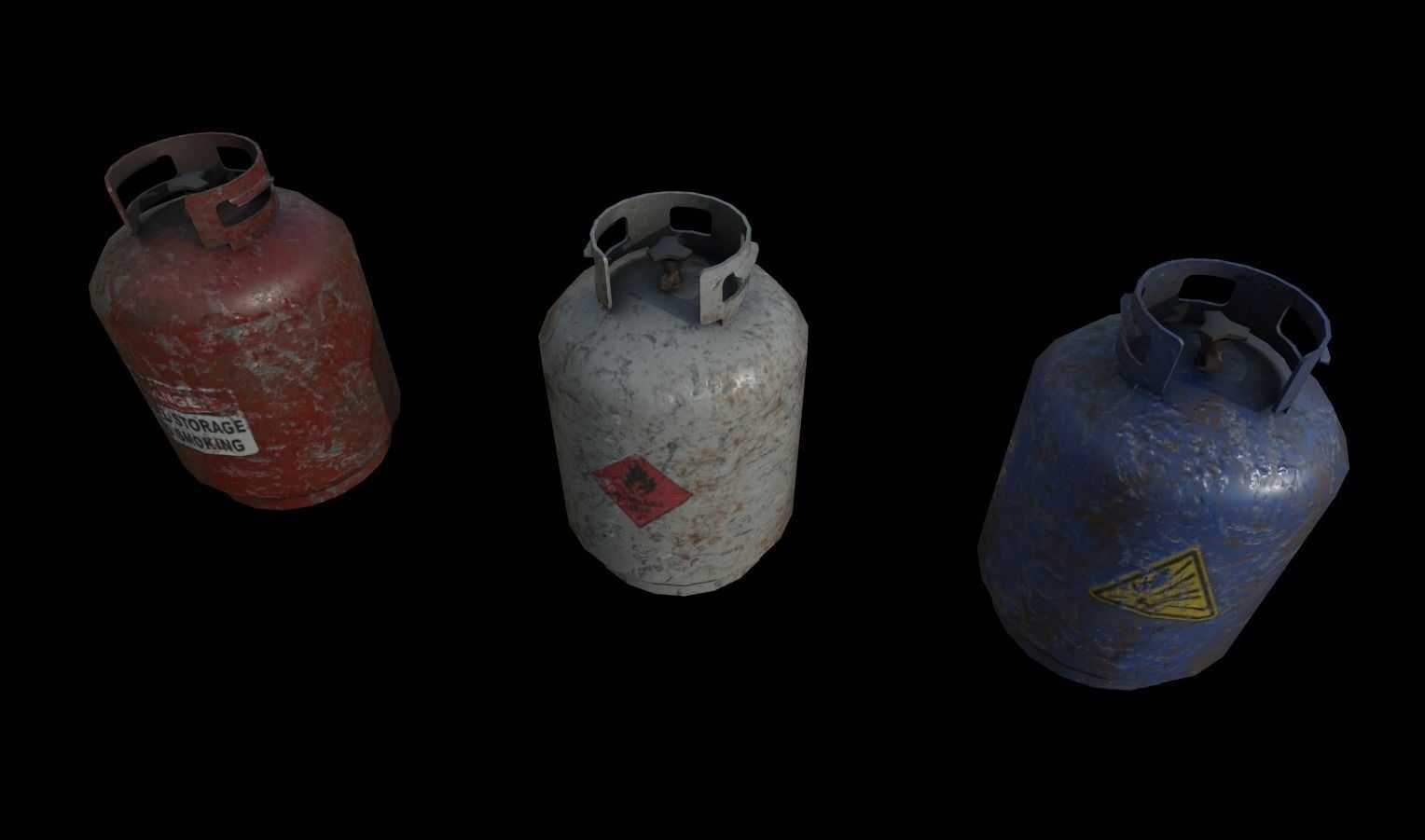 Gas Station Pack Low-poly 3D model_16