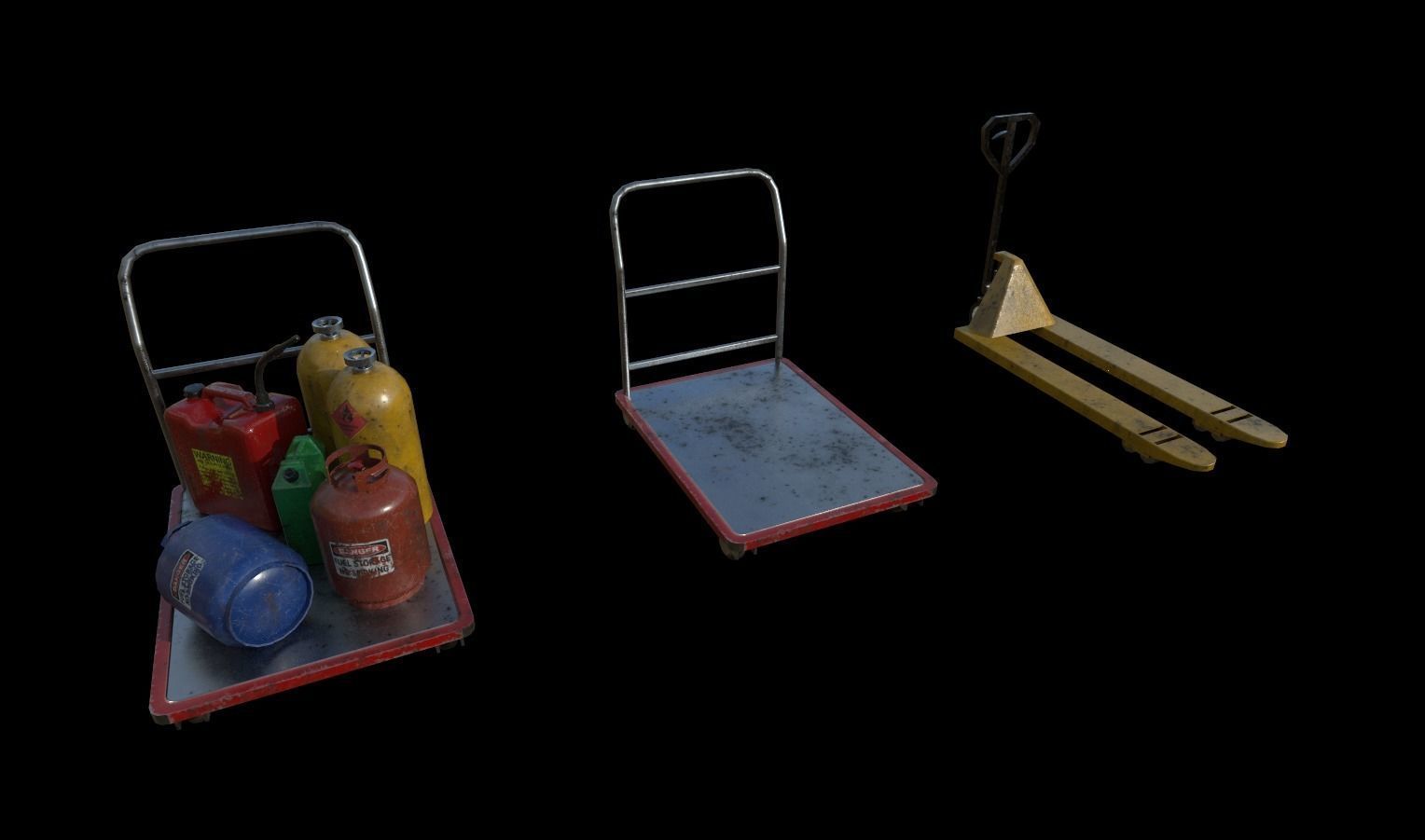 Gas Station Pack Low-poly 3D model_11