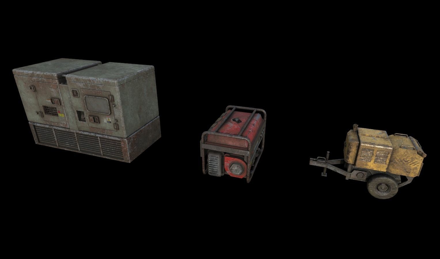 Gas Station Pack Low-poly 3D model_21