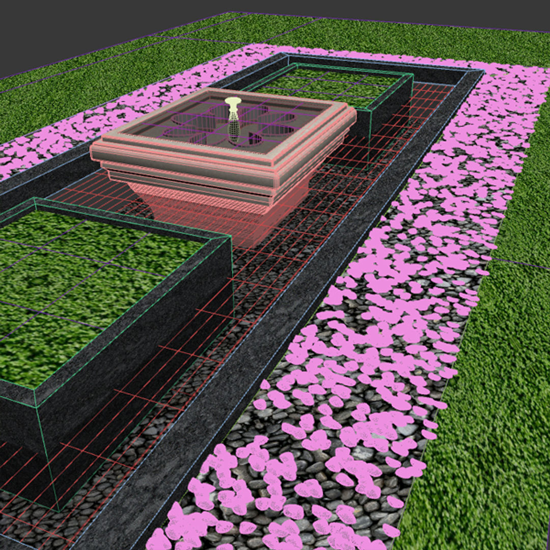 Garden Fountain 3D model_8