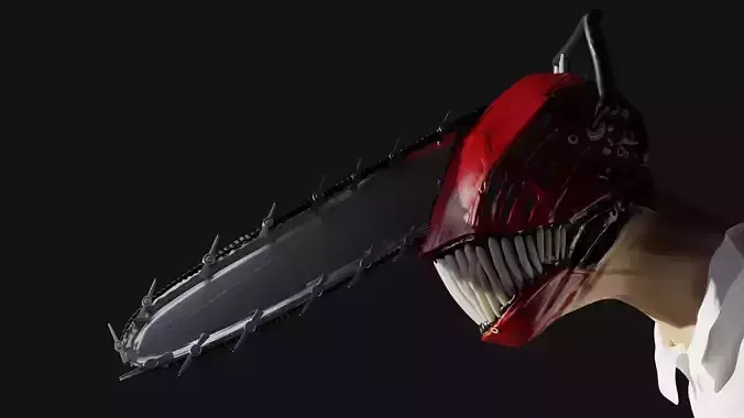 Chainsawman Sculpture - Head High poly