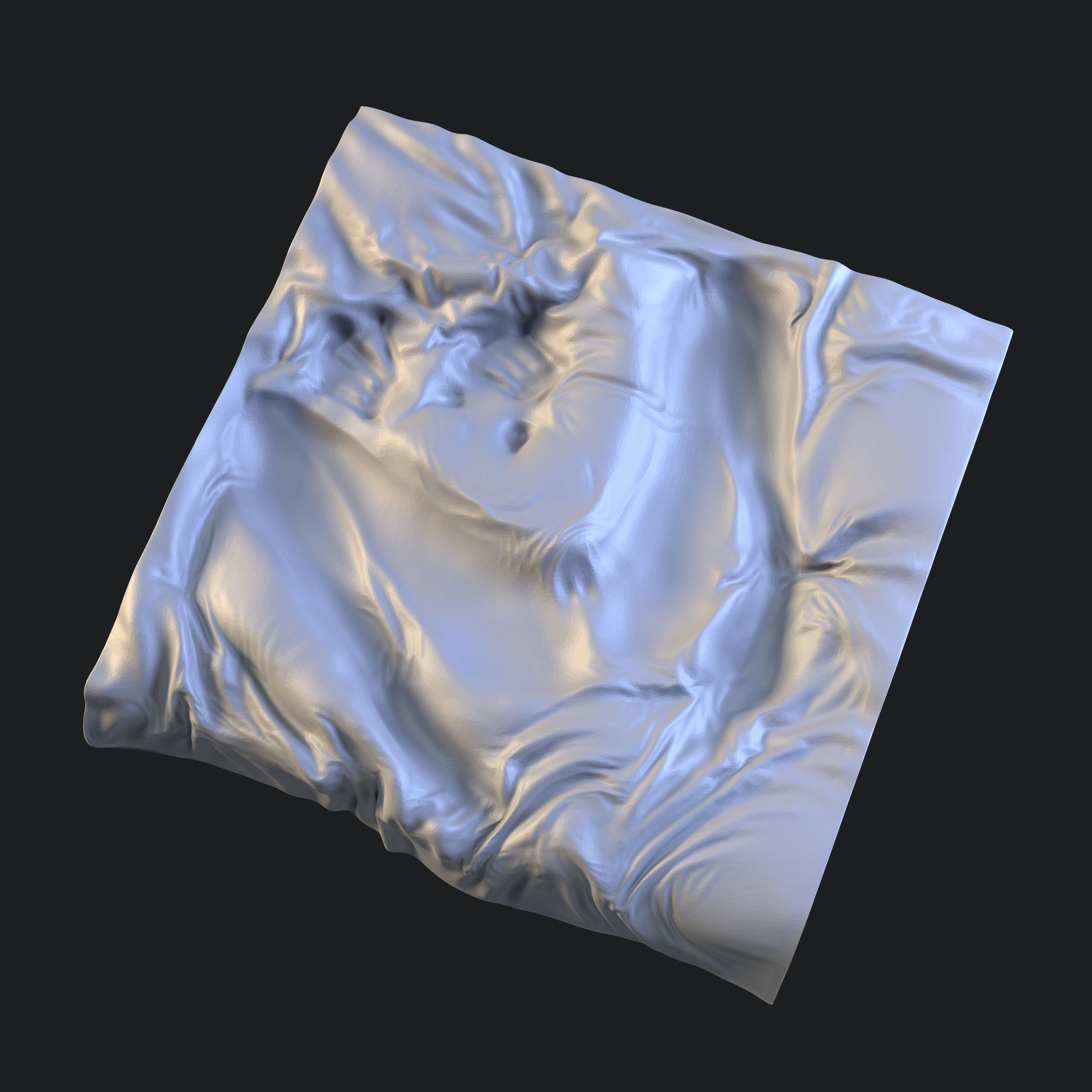 Lady in languid expectation printable figurine 3D print model_22