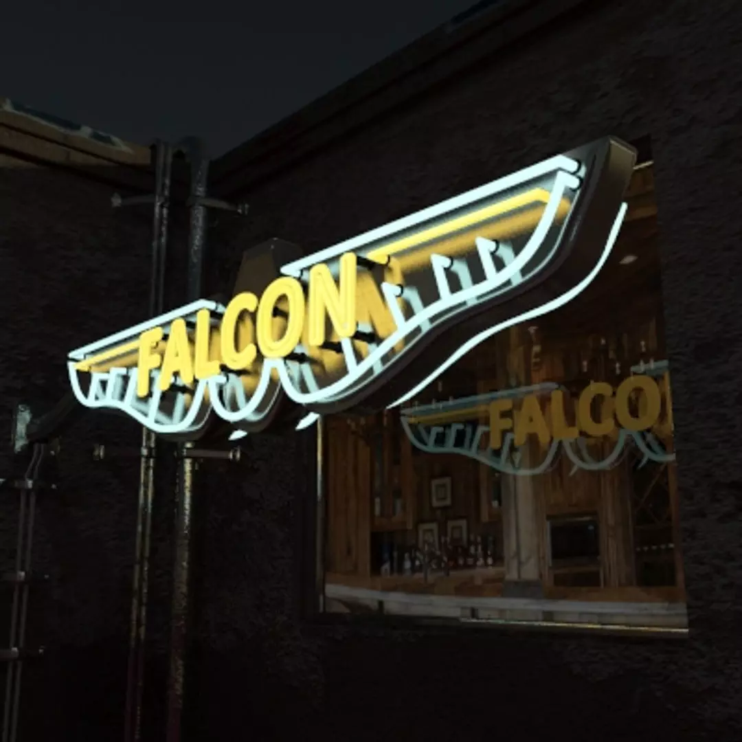 Animated Exterior Neon Sign 3D model