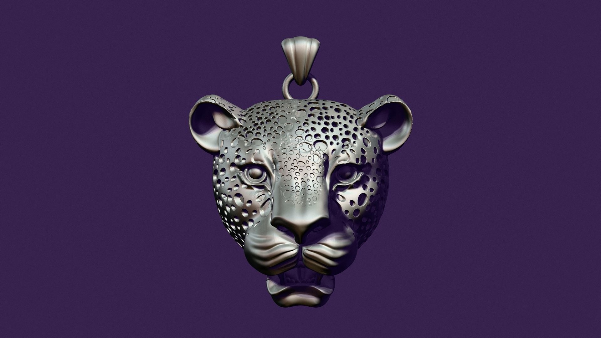 Jaguar pendant for casting 3D print model_5