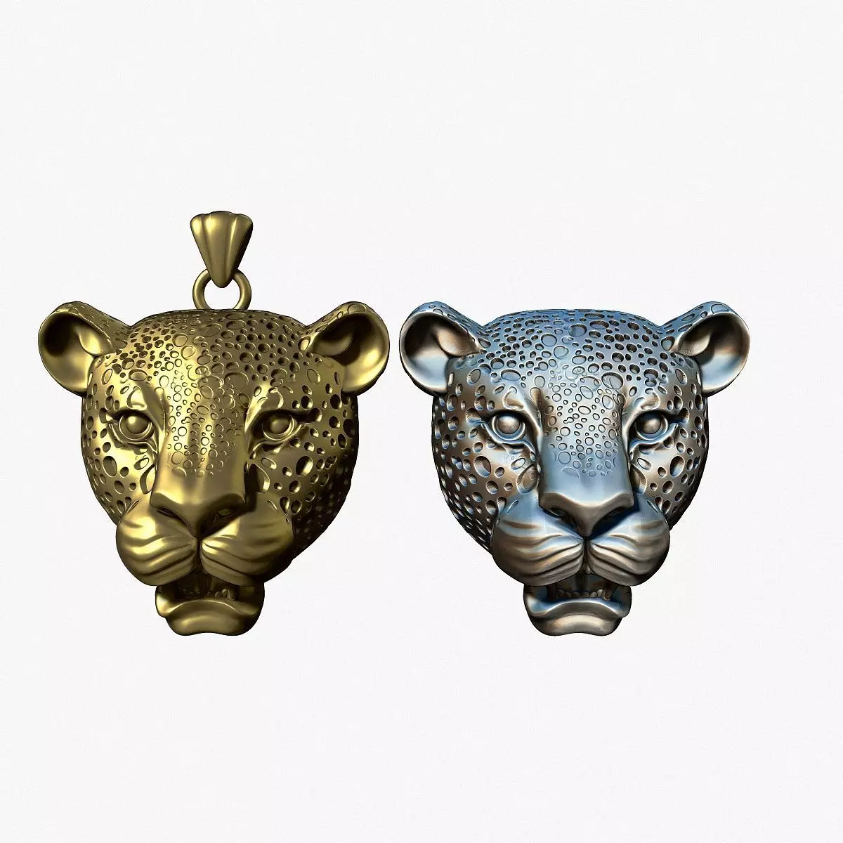 Jaguar pendant for casting 3D print model_0