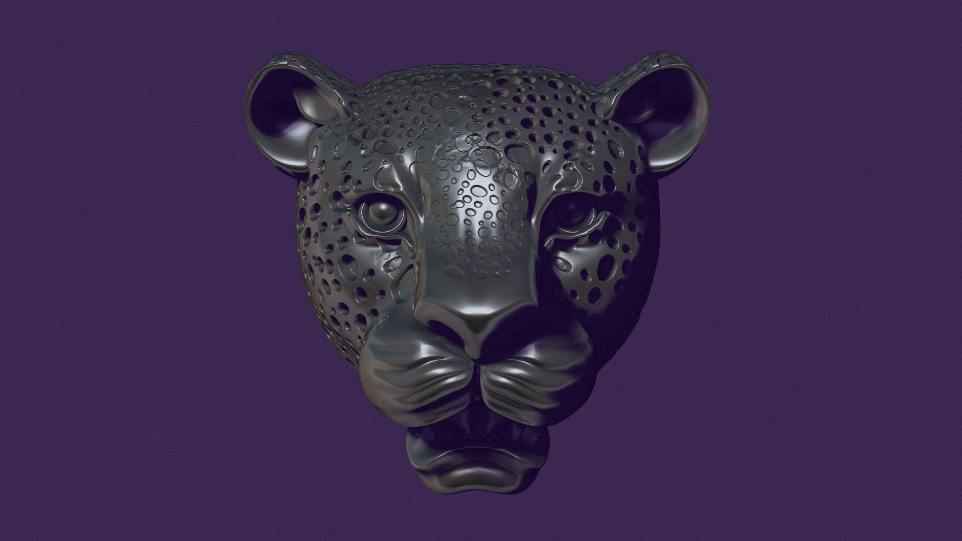 Jaguar pendant for casting 3D print model_6