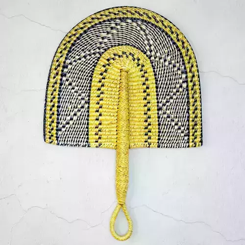 African Handwoven Fan 34