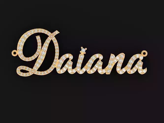 pendant name Daiana 2746 3D print model