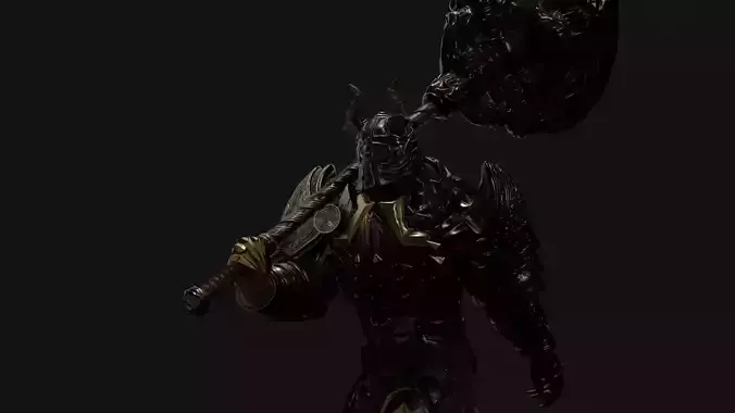 Demon Knight Low-poly 3D model