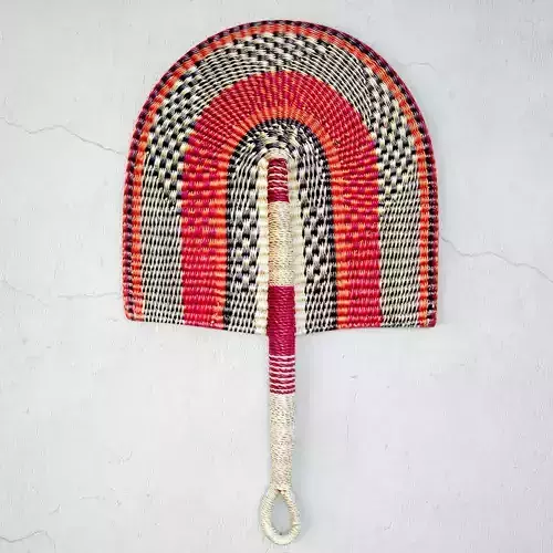 African Handwoven Fan 35